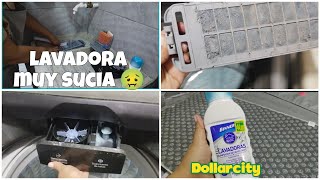 LAVADORA MUY SUCIA 🤮🤢 UTILIZO PRODUCTO DE DOLLARCITY PARA LAVAR LA LAVADORA 💯