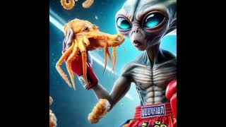 Crispy and Delicious #alien #friedsquid #asmr #shortsvideo #shorts #funny #eating  #yummy #aishorts