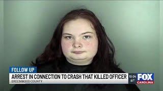 New arrest in connection to crash that killed Greenwood officer