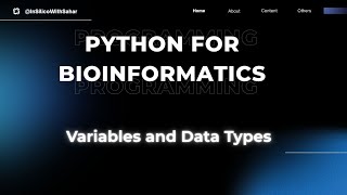 Python for Bioinformatics - Pt 1