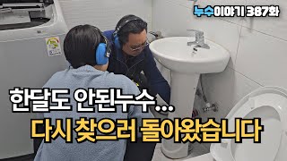 한달도 안되서 다시 찾아 온 누수현장! (조원동 누수현장)