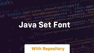 java set font