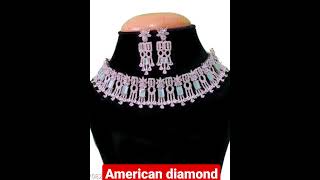 Beautiful  American diamond necklace|Elegant  jewellery set  #meesho #homenfashion