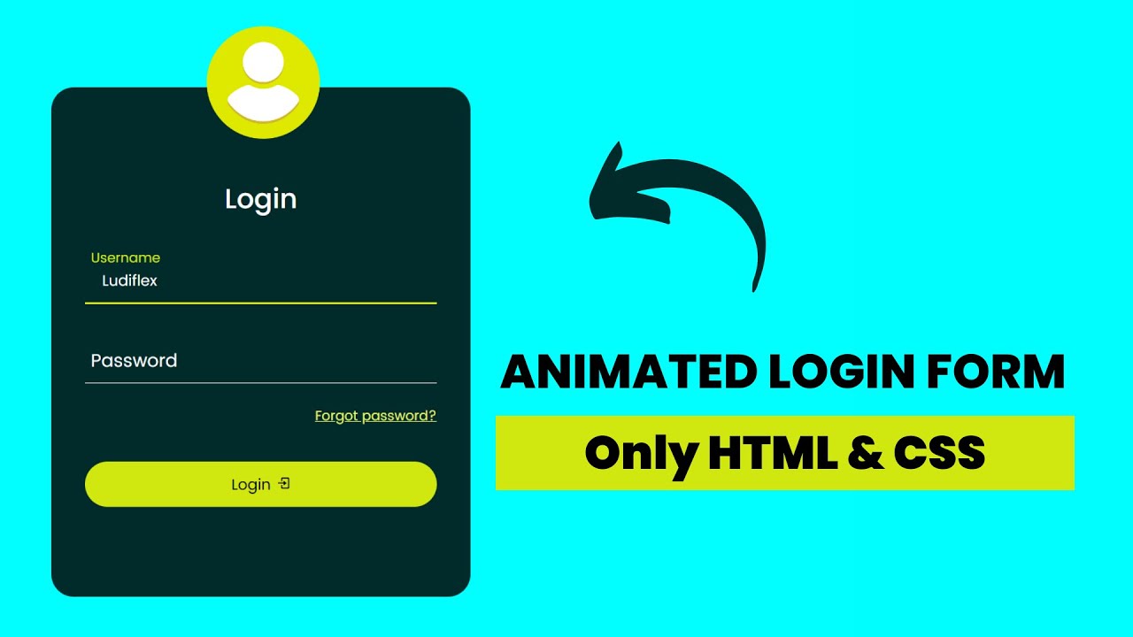 Animated Login Form With Only HTML & CSS - No JavaScript Added. - YouTube