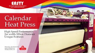 High Speed Calendar Heat Press | fastest Rotary Heat Press Machine dye sublimation print | Easty EMT