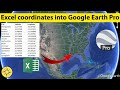 Importing Excel coordinates into Google Earth Pro