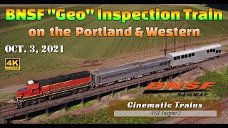 Geometry Inspection BNSF Train on the Portland \u0026 Western | Oct. 3, 2021 | DJI Inspire 2