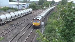 GBRF 66768 ON 6V55 AT GLOUCESTER YARD 270818