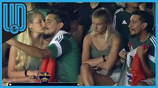 Pareja abarca la atención en la transmisión del México vs Guatemala