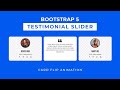 How to Create Testimonial Carousel using Bootstrap 5