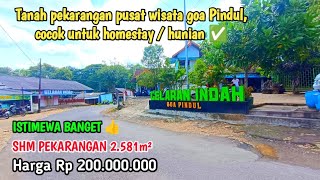 Tanah pekarangan pusat wisata goa Pindul, cocok untuk homestay / hunian ✅ #dijual shmp 2.581m²