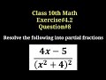 Resolve (4x-5)/(x²+4)² into partial fractions || Qazi Math Academy