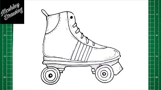 How to Draw a Roller Skate Easy Step by Step