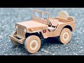 How to make a RC car (Willys - Military jeep) with cardboard – Remote Control Car - RC카 만들기 #조립 #윌리스