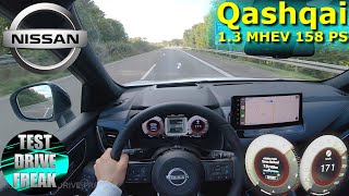 2022 Nissan Qashqai 1.3 DIG-T MHEV Tekna 158 PS TOP SPEED AUTOBAHN DRIVE POV