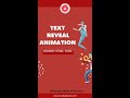 Text reveal animation using #html and #css only