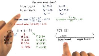 Shoes - Calculate CI - Intro to Inferential Statistics