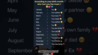 Choose your Birthday Month❤❤❤❤❤#shorts#song#trending#youtubeshort#share#status#funny#viralvideo#tag.