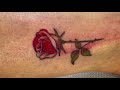 small color rose tattoo 2 5x speed