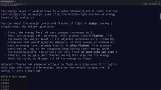 Programming with Scott - Advent of Code 2021 - Day 11 - Solved with Python