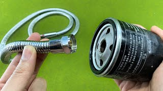 Insert The Shower Hose Into The Oil Filter And A Miracle Will Happen! Genius Idea