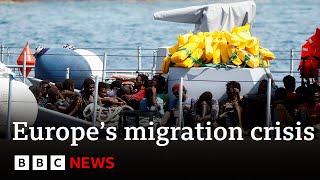 Migration will overwhelm Europe unless EU finds solution, says Italy's PM - BBC News