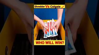 Shredder Machine Vs Colgate 🪥 #shorts #shredder #hydraulicpress #satisfying #viral