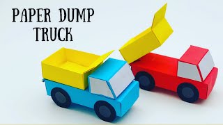 How To Make Paper Toy DUMP TRUCK For Kids / Nursery Craft Ideas / Paper Craft Easy / KIDS crafts