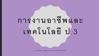 วิชาการงานอาชีพและเทคโนโลยี (การทำความสะอาดกระเป๋านักเรียน)