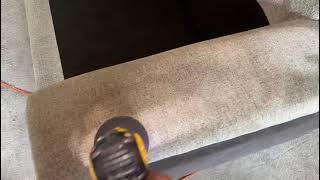 Upholstery cleaning - Agitating the fabric to get deep into the fibres