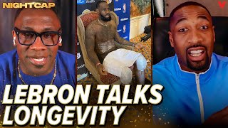 Shannon Sharpe & Gilbert Arenas react to LeBron James' comments about pain after