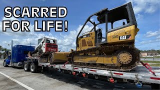 DOZER on my NEW ALUMINUM Trailer, Bad Idea….