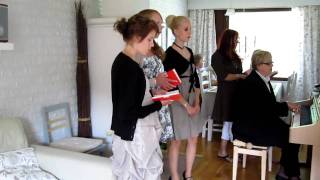 Celebration at home after confirmation in Finland. Конфирмация в Финляндии