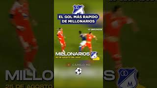😱El gol más rapido de Millonarios FC💙🤍 #futbolcolombiano #futbol #ligabetplay