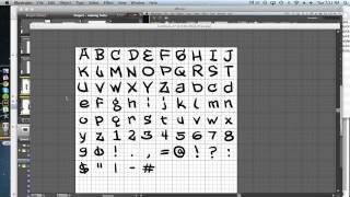 Making hand drawn fonts with a tablet, Adobe Illustrator and Glyphs Mini