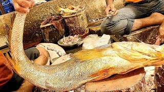 Amazing Monster 50cm Fish Cleaning \u0026 Cutting Skills First || 12 Kg 80 $ Sells