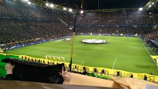 Borussia Dortmund - Tottenham Hotspur, Champions League Anthem Hymne Sudtribune