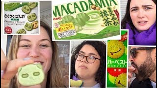 外国人が日本の抹茶お菓子を実食！Foreign people trying Japanese green tea sweets