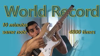 Playing the same note for 10 minutes 4800 times WORLD RECORD