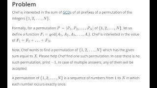 Permutation GCD-CodeChef-Code Solution-Starter 50-C++