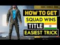 How to get Squad win title in pubg mobile , best tips and tricks