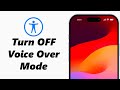 How To Turn OFF Voice Over Mode On iPhone