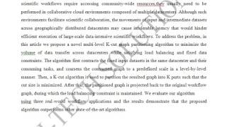 A Data and Task Co scheduling Algorithm for Scientific Cloud Workflows
