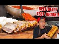 MUKBANG BEEF BELLY TEST KRIUK SAMBEL MATAH, MERAH, HIJAU !!