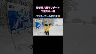 岩手県八幡平リゾート下倉スキー場 パウダーワールドだよ✨🏂⛷️あぞびにきてね✌️