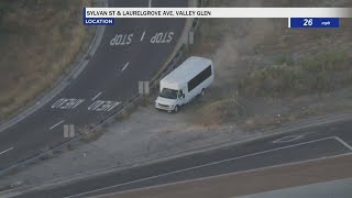 Children's Hospital bus goes off-road mid-police chase