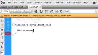 JavaScript: Instant Search (Using Keywords)