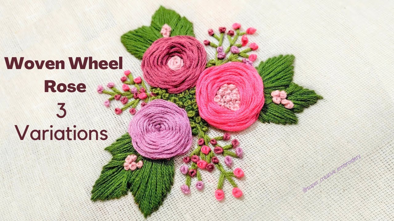 Woven Wheel Rose Embroidery At Matilda Corones Blog