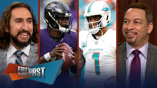Dolphins trail Bills in latest odds to win AFC; worried about 2-1 Ravens? | NFL | FIRST THINGS FIRST