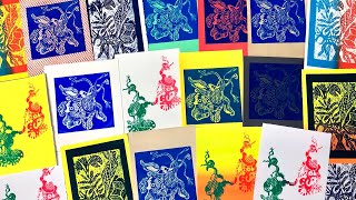 집에서 실크스크린\u0026프로타주를 동시에! 찍어볼까요!_[4-3.초간단 실크스크린]_Printmaking at Home